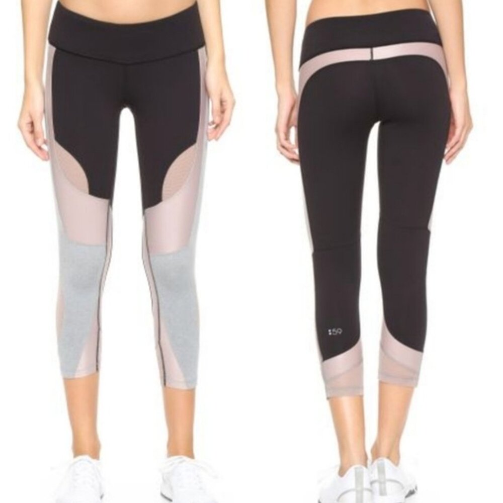 SPLITS59 Natalia Mesh Performance Capri Legging NWT